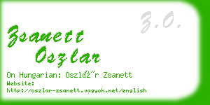 zsanett oszlar business card